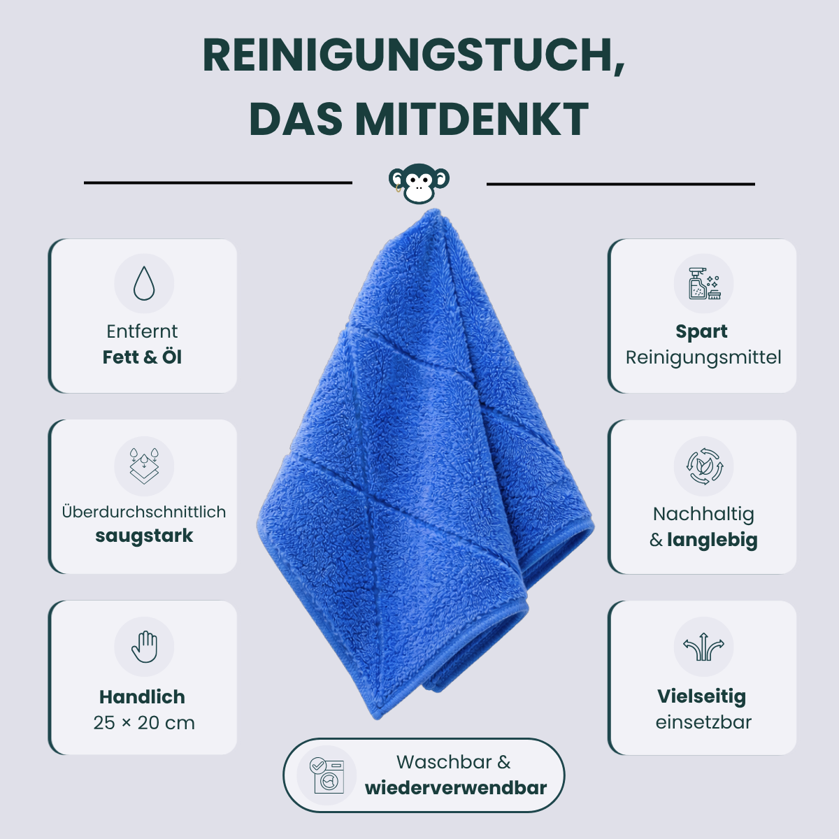 MonkeyClean® 3er-Set Premium Reinigungstuch