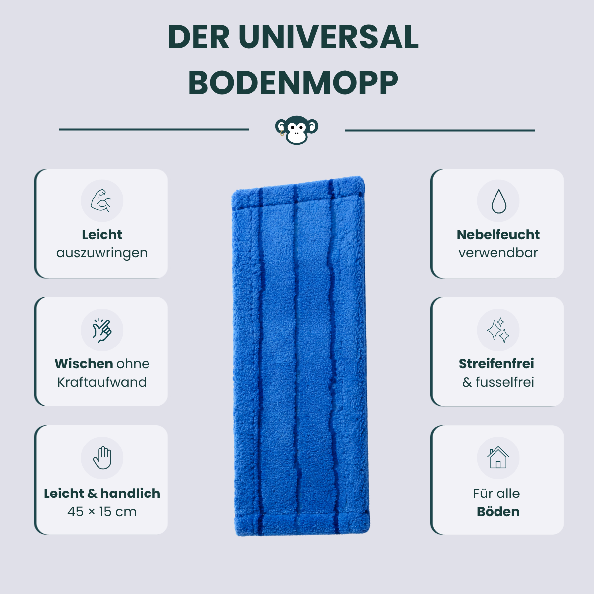 MonkeyClean® Bodenmopp – streifenfrei sauber