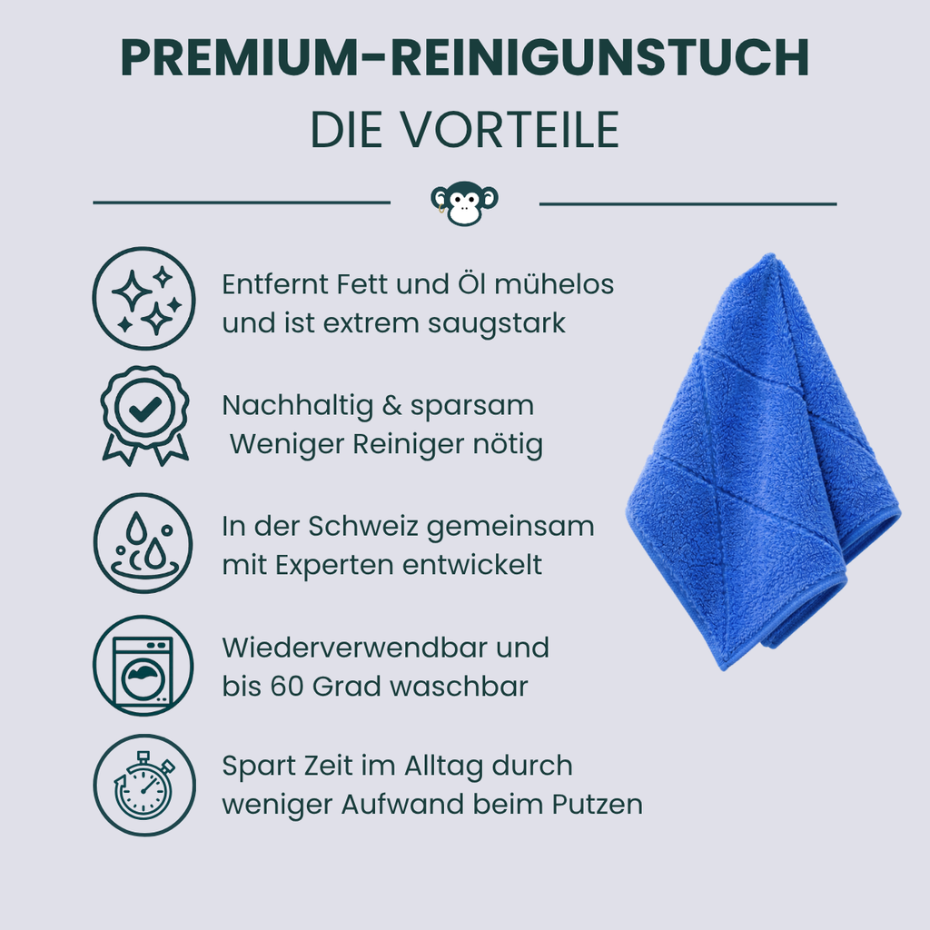MonkeyClean® 3er-Set Premium Reinigungstuch